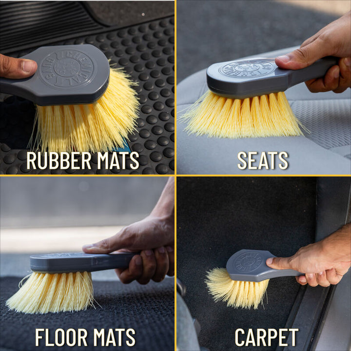 NEW Yellow Stiffy Brush for Carpets and Durable Surfaces