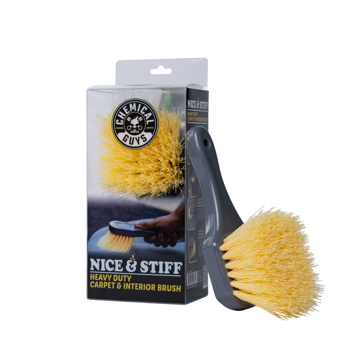 NEW Yellow Stiffy Brush for Carpets and Durable Surfaces