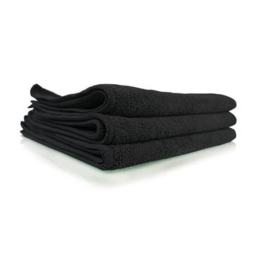 Workhorse Black Professional Grade Microfiber Towel 16"X16" (Rubber/Plastic/Vinyl) (3 Pack)